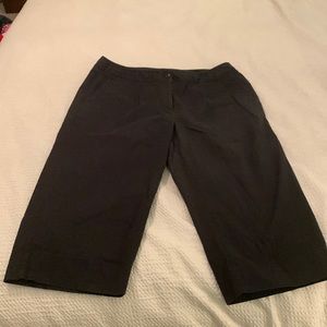 Cropped cotton wide leg pants